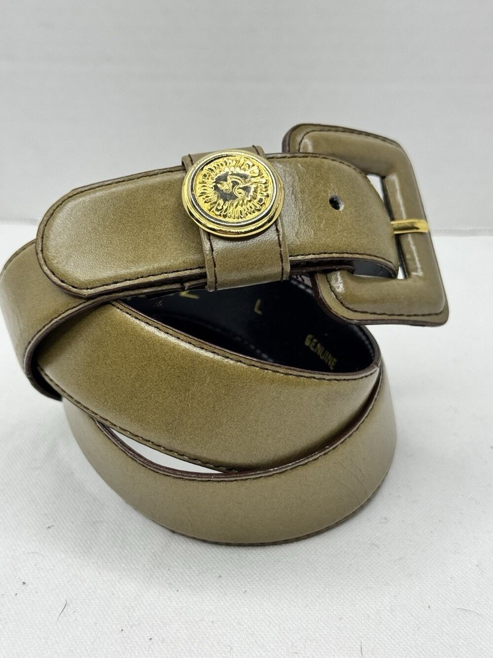Donna Katz Women's Tan Leather Dress Belt Size Large